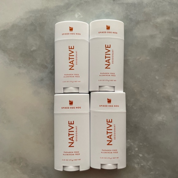 Native Bath & Body Bundle X4 Native Spiked Egg Nog Deodorant Full